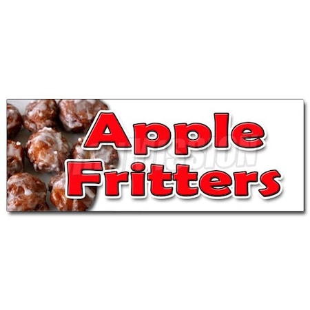 Signmission APPLE FRITTERS DECAL sticker baker sweets pastries bakery cakes fried fruit, D-24 Apple Fritters D-24 Apple Fritters